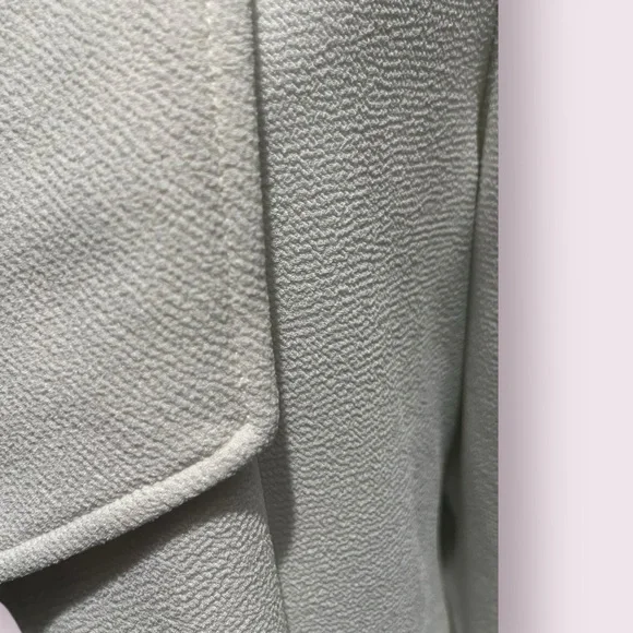 Alfani Soft White Open Front Draped Blazer | Size L - Picture 8 of 16